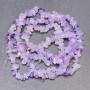 Amethyst Beads on Transparent Beading Thread, Natural Stone Chip, 9×5 mm diameter, 80 cm length ±