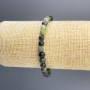 Zoisite bracelet with faceted beads, 6 mm diameter, 18 cm length, stretch base