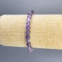 Amethyst bracelet with smooth beads, 6 mm diameter, 18 cm length, stretch
