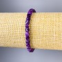 Sugilite Bracelet with a Faceted Cube, 5×5 mm, length 18 cm ± stretch