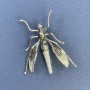 Brooch Insect, color silver-gray metal, diameter 39 mm ±, length 42 mm ±