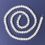 Natural mother-of-pearl rondelle beads 5x3 mm on thread, length about 39 cm+