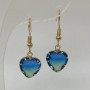 Multicolor Heart Earrings, diameter 12mm+-, length 34mm+-