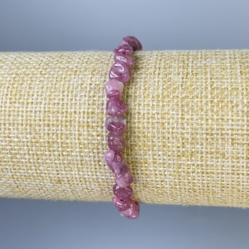 Tourmaline Faceted Bead Bracelet, 6-8×6-8 mm, 18 cm, stretch