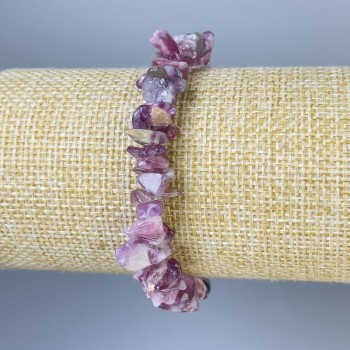 Tourmaline chip bracelet, 10×2 mm diameter, 18 cm length, stretch
