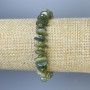 Tourmaline Chip Bracelet with Seed Beads, diameter 8-13×3 mm, length 18 cm, stretch bracelet