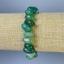 Green Agate Faceted Bracelet, bead diameter 9-14×7-9 mm, length 18 cm, stretch