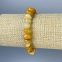 Agate Faceted Bracelet on Stretch Cord, diameter 8-11×7 mm, length 18 cm