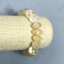 Faceted Citrine Bracelet, 13x10 mm beads, 18 cm length, elastic