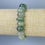 Faceted Jade Bracelet, 11x8 mm beads, 18 cm, stretch