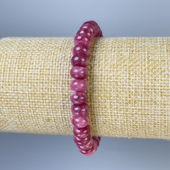 Tourmaline Rondelle Bracelet, 8×5 mm, 18 cm long stretch