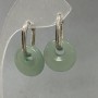 Jade Donut Earrings, diameter 18mm ±, length 31mm ±