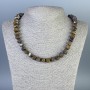 Bronzite Necklace, Faceted, diameter 10x6–9 mm, length approx. 50 cm, with clasp