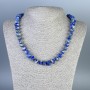 Lapis Lazuli Necklace with Faceted Beads, 10x6 mm, 50 cm length, with clasp