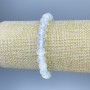 Moonstone bracelet with faceted beads, 8 mm diameter, 18 cm length, elastic