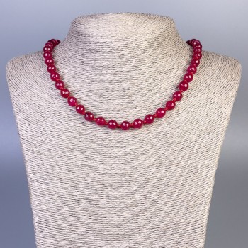 Tourmaline Necklace (Synthetic) - Faceted Beads, 8 mm Diameter, 50 cm Length, with Clasp