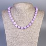 Faceted Amethyst Necklace, 10 mm bead diameter, 50 cm length, with clasp