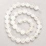 Howlite Beads - Smooth Ball on Thread, 10mm Diameter, 40 cm Length