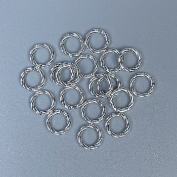 Bead insert findings, silver metal color, diameter 9x1.5 mm, hole diameter approx. 6 mm, packaging 66 pcs