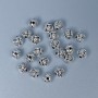 Bead insert hardware in silver metal color, 5x5 mm diameter, hole diameter approx. 1 mm, packaging 20 g (~50 pcs)
