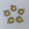 Sun Pendant Findings, Bronze-Colored Metal, Size 17x15x2.5 mm, Hole Diameter 1 mm, Packaging 14 pcs