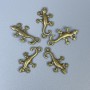 Lizard Pendant - Bronze Metal Color, Size 23x13x2 mm, Hole Diameter 2 mm, Packaging 12 pcs