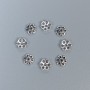 Bead Caps for Beads - Silver Color, 6x1 mm diameter, hole approx. 1 mm, packaging 80 pcs