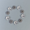 Findings, bead cap for beads, diameter 6x1mm +/- color - silver 20 g +/- 150 pcs