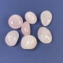 Souvenir Natural Stone Rose Quartz Faceted Bead — Sizes 13x18-20x18 mm (+/-) — Weight 4-8 g (+/-) per piece (price per 100 g)