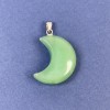 Pendant Moon Jade natural stone 25x20x9x32 mm+
