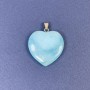 Aquamarine Heart Pendant (Toned) 25x25x8x30mm+