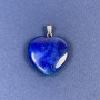 Azurite Heart Pendant (toned stone) 25x25x8x30mm+