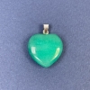 Heart Pendant Chrysoprase (Tinted Stone) 20x20x6x30mm+