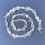 Rock crystal beads on thread, faceted, diameter 7-12×9 mm, length 40 cm ±