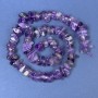 Amethyst chip beads on thread, diameter 7-10×3-7 mm, length about 40 cm