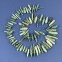 Kyanite Chip Beads on Thread 15-23x4 mm ± with seed beads, Length 42 cm+