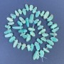Larimar Faceted Rondelle Beads 12–6 mm on Thread, Length 39 cm+