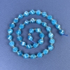 Faceted Apatite Beads Diamond-Shaped 8x7 mm ± with Seed Beads on Thread, Length 38 cm+