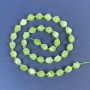 Chrysoprase beads, faceted rhombus 8x7 mm +- with seed beads on thread, length 38 cm+