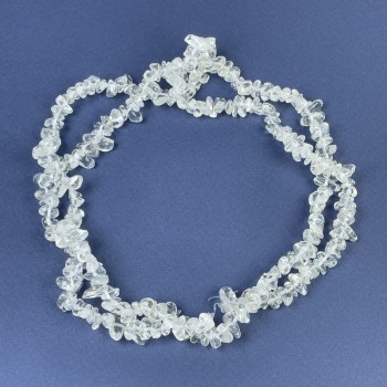 Rock Crystal Beads Chip 6-12×2-4 mm ± on Thread, Length 80 cm
