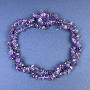 Amethyst Chip Beads 5-12x3-6mm+- on a Thread, Length 80 cm+