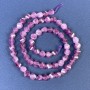 Tourmaline Beads, Faceted Diamond Shape 5x6mm +/- on Thread, Length 39cm+