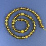 Amber beads smooth ball 8 mm on thread, length 39 cm