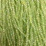 Beads of Czech Crystal Lime with Petrol Iridescence, Faceted Rondelle, diameter 3x3mm+-, length 32cm+