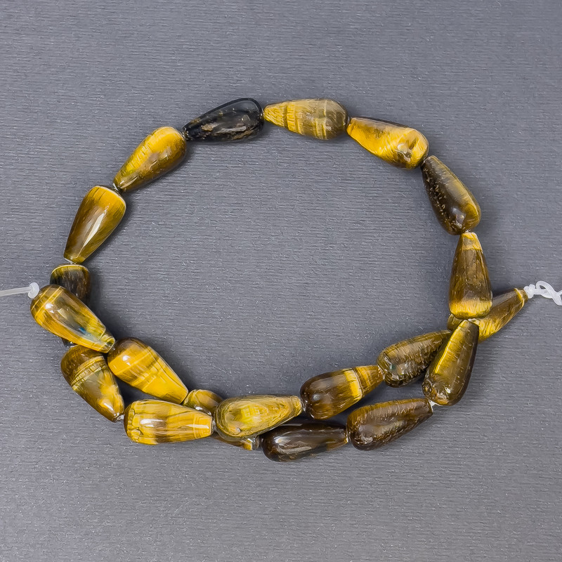 Tiger's Eye Beads Drop 19×10 mm
