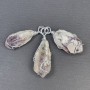 Raw Amethyst Pendant in Wire-Wrap, Assorted Diameters 16x40mm to 18x48mm+