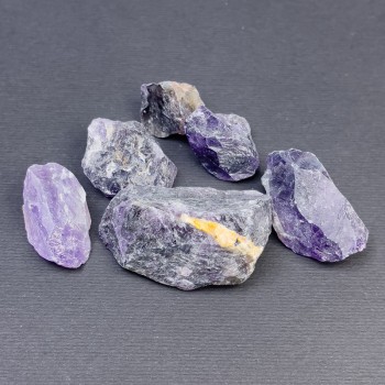 Natural Amethyst Stone — Unprocessed Rough Nuggets Without Hole, 25–38×20–22 mm (+/-) (per 100 g +/-)