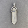 Rock crystal pendant, hexagonal prism, crystal ball, 8x31x41 mm+