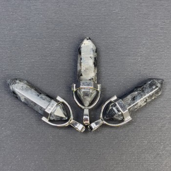 Pendant Labradorite (Lavrikite) Hexagonal Crystal Sphere 8x31x41 mm+