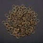 Bronze-colored connecting ring, 4 mm diameter, 25 g pack